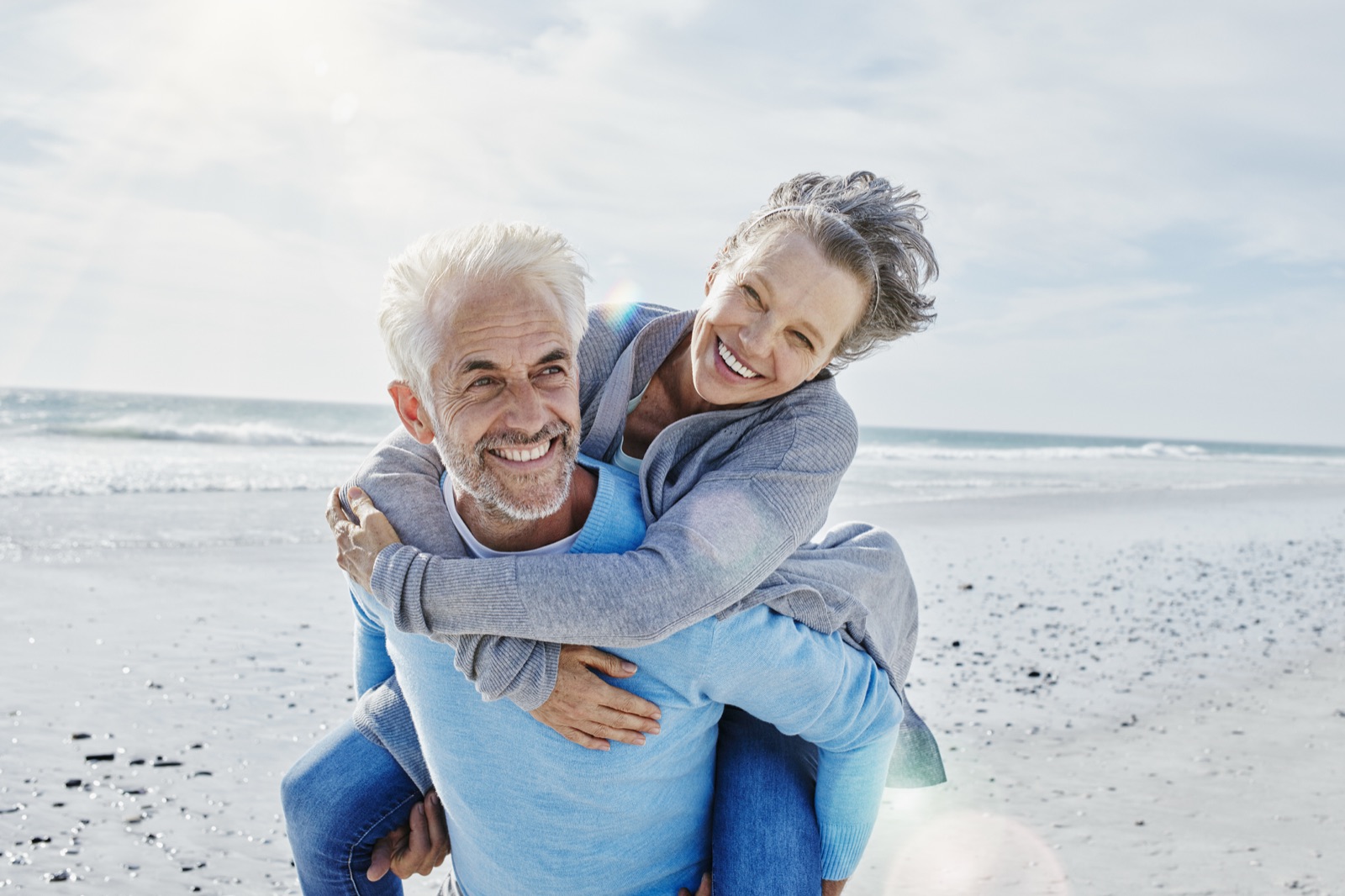 Couple enjoying a rested morning