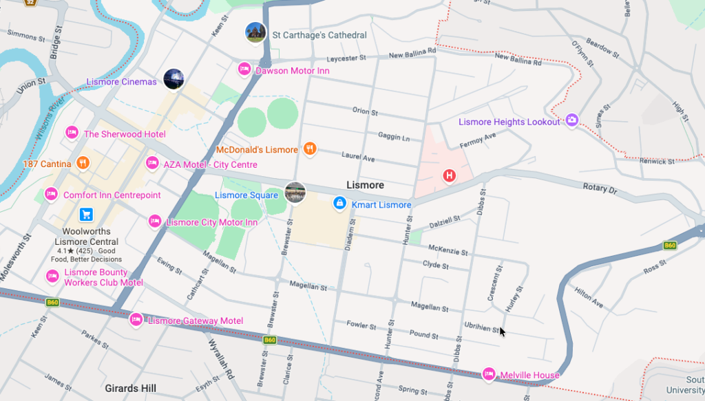 Map showing Air Liquide Healthcare CPAP Clinic | Ballina & Lismore